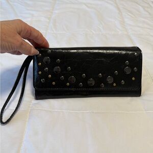 Kenneth Cole Reaction Black Studded Clutch